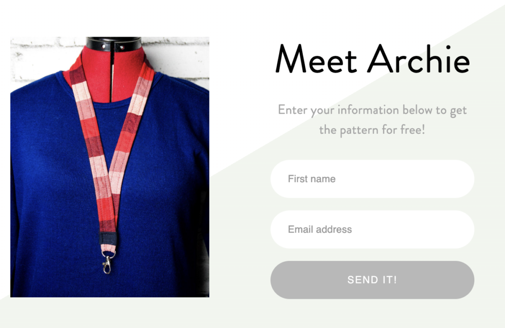 Sign up form graphic.